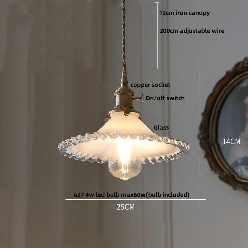 Afralia™ Glass LED Pendant Light Fixture Knob Switch Nordic Modern Hanging Lamp