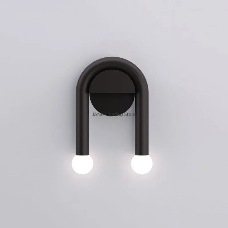 Afralia™ LED Wall Lamp Black U-Shape Design - Morden Indoor Minimalist Sonce Lighting