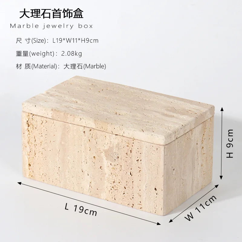 Afralia™ Marble Jewelry Organizer Canister for Bathroom Storage