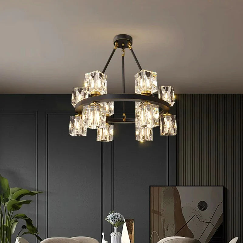 Afralia™ Crystal Chandelier for Living and Dining Room Lighting