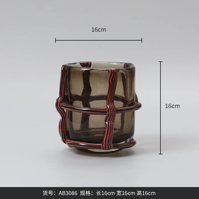 Afralia™ Clear Glass Cross Flower Vase - Home Decor & Terrarium Display