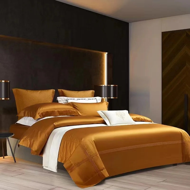 Afralia™ 1000TC Egyptian Cotton Luxury Hotel Bedding Set: Duvet Cover, Sheet Set, Pillowcases