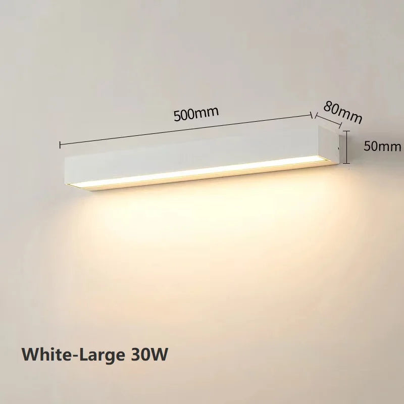 Afralia™ Outdoor Waterproof LED Wall Lights for Balcony Patio Garden Porch, Aluminum, 12W 18W 30W