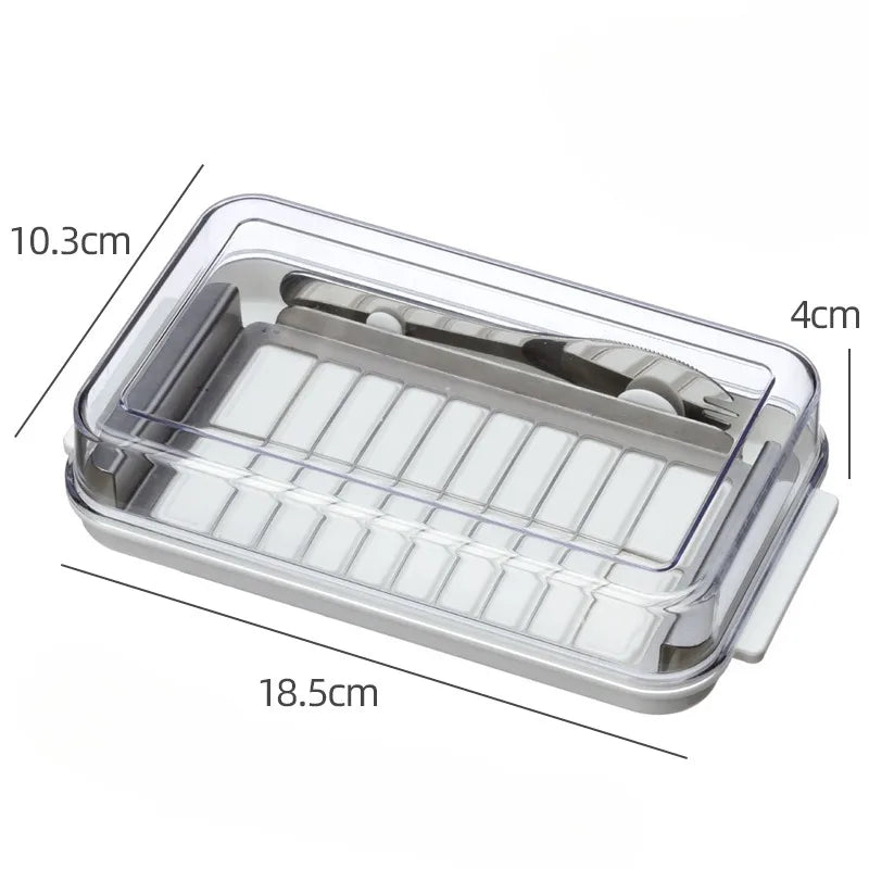 Afralia™ Butter Slicer Cutter Box with Lid - Food Grade Kitchen Accessory