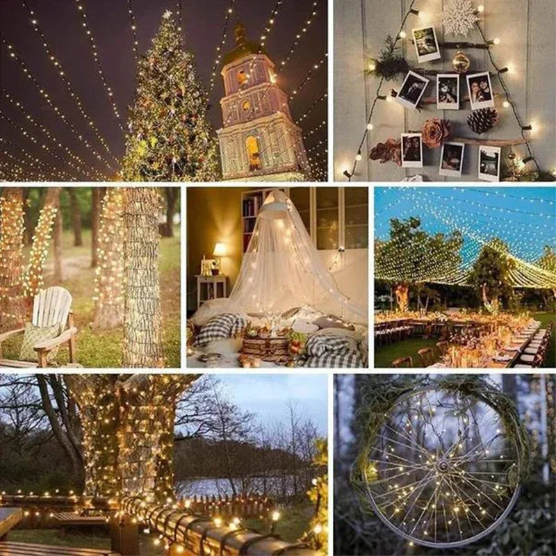 Afralia™ Solar Fairy String Lights for Outdoor Christmas Party Decoration