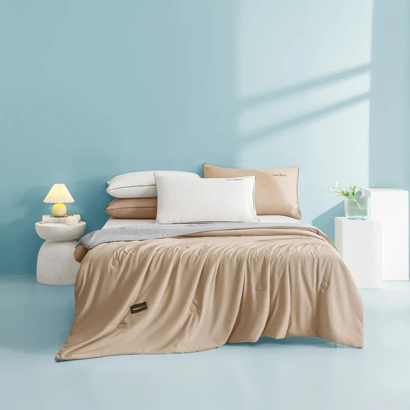 Afralia™ Summer Quilt: Super Soft Soya Fiber Filling, Breathable & Skin Friendly Blanket