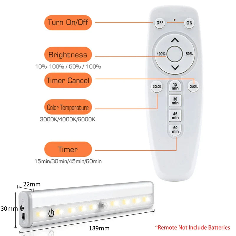 Afralia™ Night Light Magnet: USB Rechargeable LED Lamp for Kitchen Closet Hallway