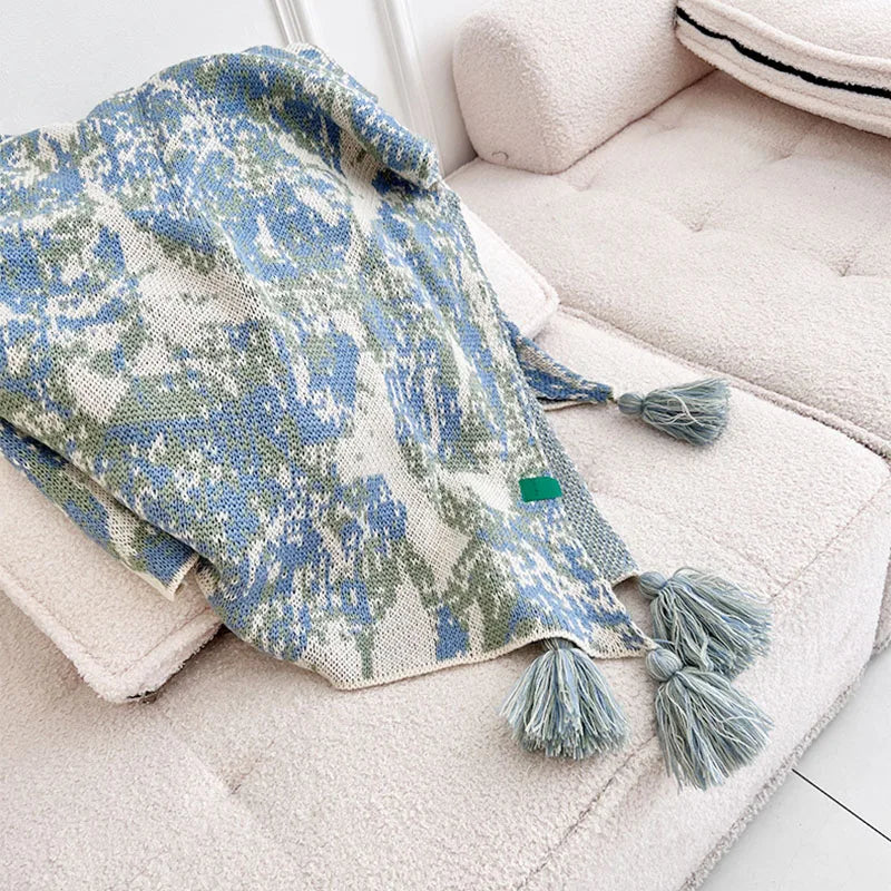 Afralia™ Bohemian Knitted Blanket for Picnic, Office, Bedroom, Sofa, Nap - Multi Purpose Cover