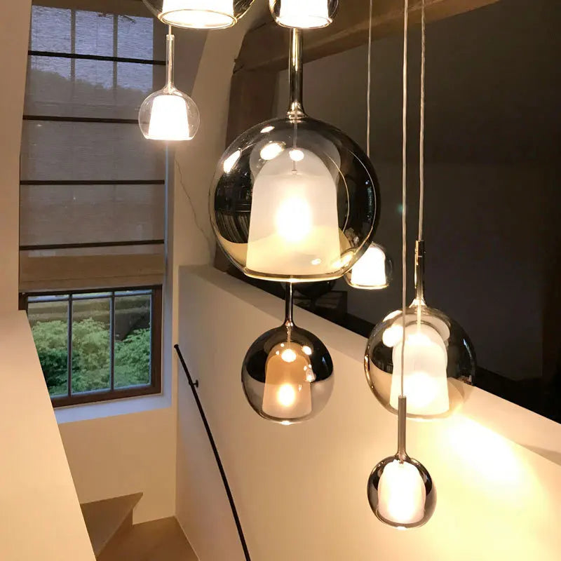 Afralia™ Designer Glass Chandelier Pendant Light for Dining Room Kitchen Loft Home Decor