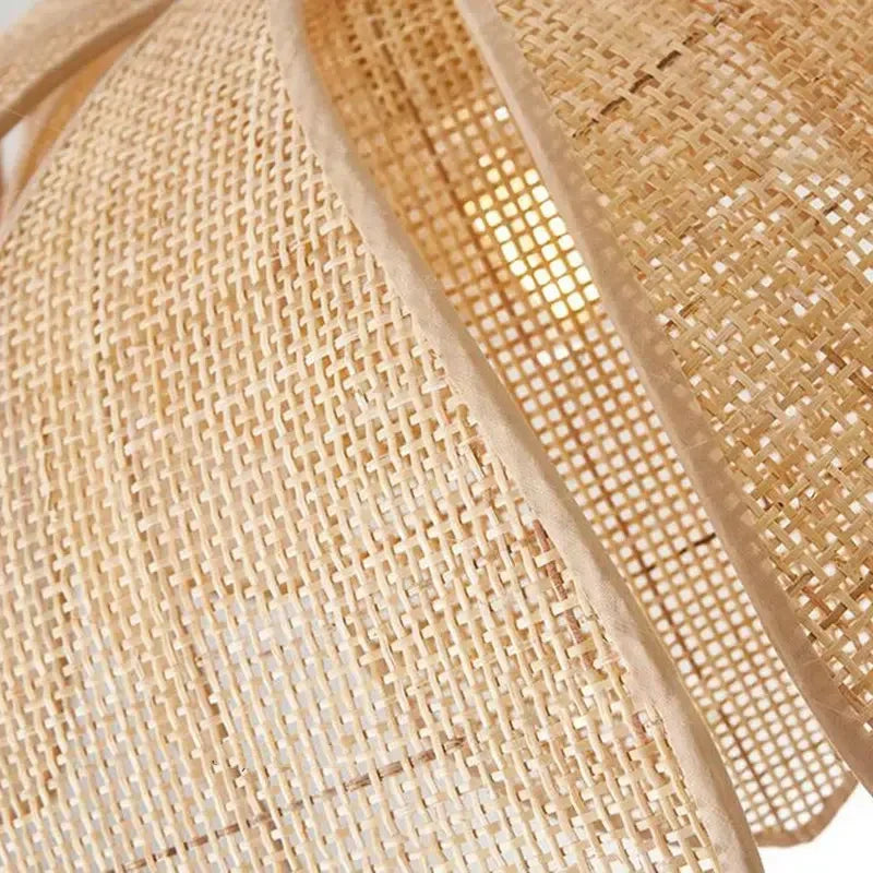 Afralia™ Rattan LED Pendant Lamp - Vintage Wicker Chandelier for Dining Room, Living Room, Kitchen