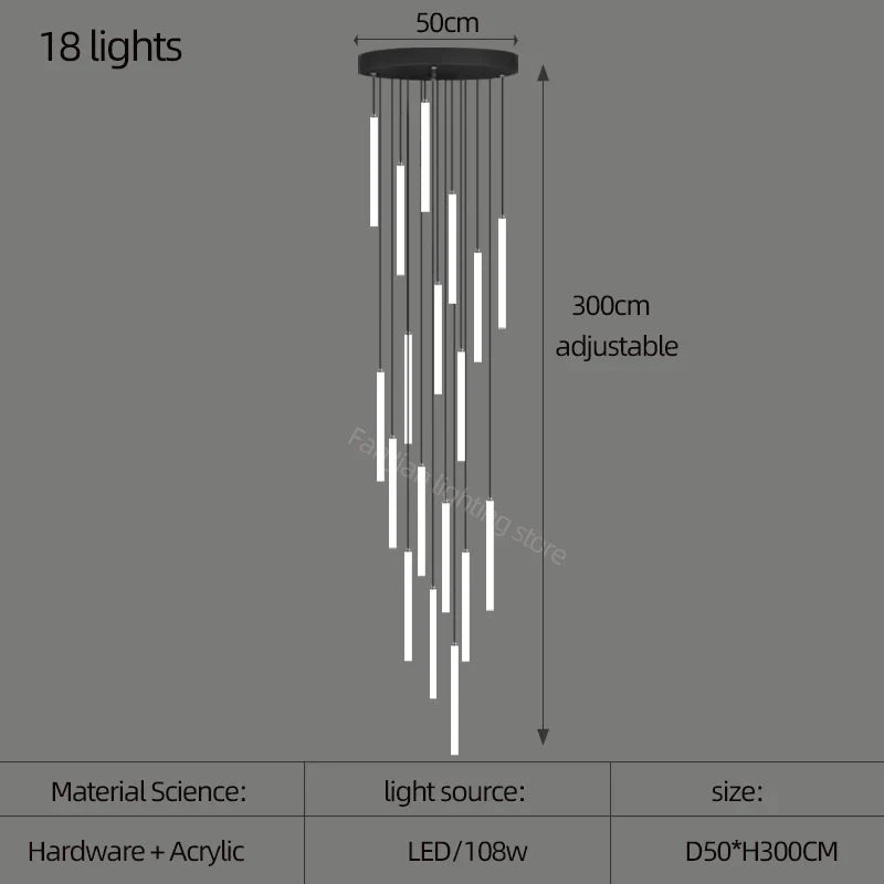 Afralia™ Luxury LED Ceiling Chandelier for Home, Hotel & Restaurant Lighting