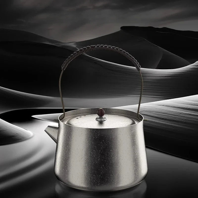 Afralia™ Titanium Tea Kettle: Handmade Chinese Teapot with Anti-Hot Handle