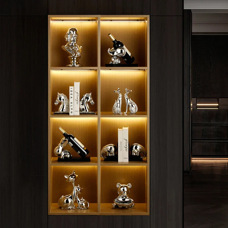 Afralia™ Resin Sculpture Figurines for Stylish Nordic Home Decor