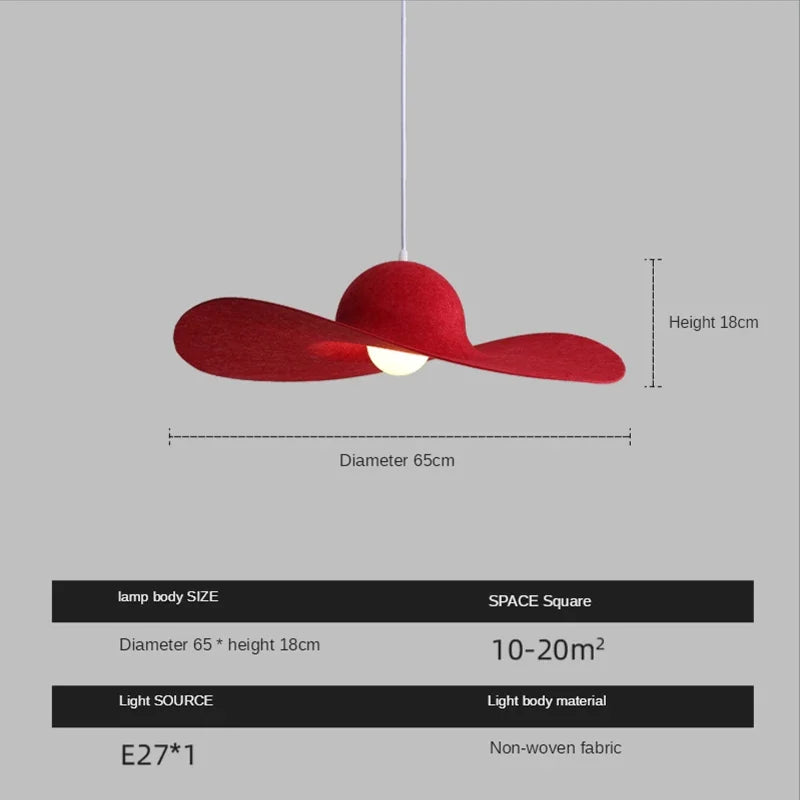 Afralia™ Minimalist Hat Pendant Lamp for Dining Bedroom Living Room Cafe Décor