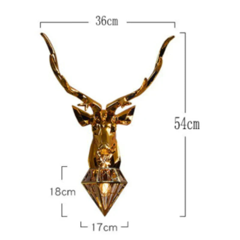 Afralia™ Retro Deer LED Wall Light: Vintage Wall Sconce Luminaria De Parede Fixture.