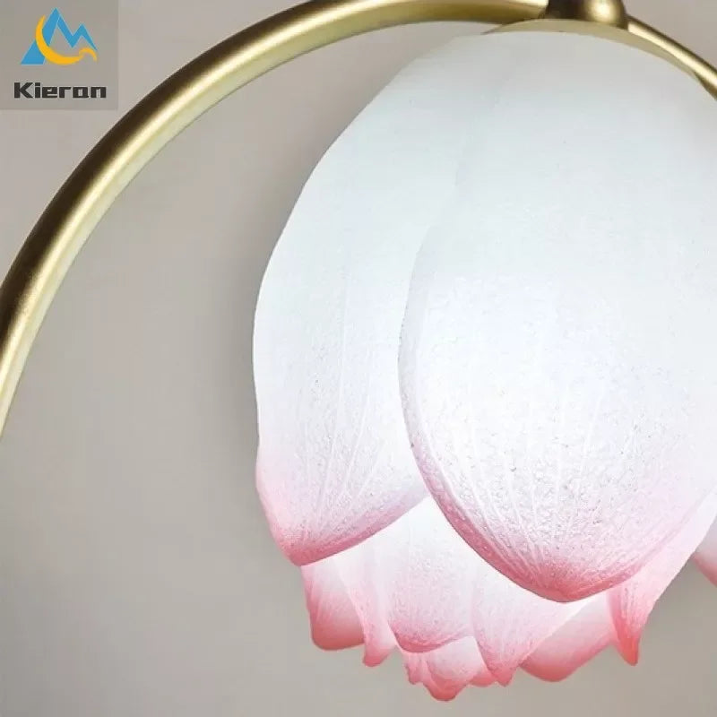 Afralia™ Nordic Lotus Bird LED Wall Lamp Iron Art Pendent Light Bedroom Living Room