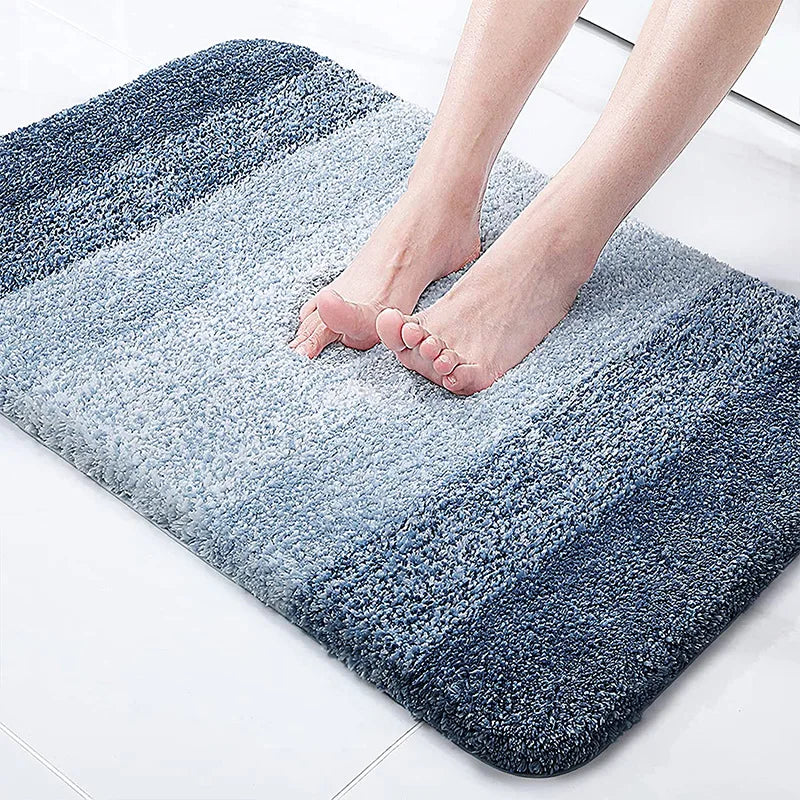Afralia™ Gradient Color Thick Bath Carpet: Super Absorbent, Anti-slip Bathroom Rugs