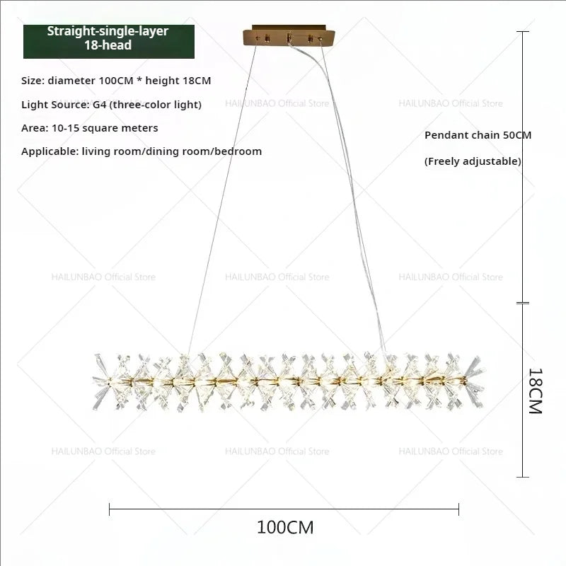 Afralia™ Crystal Chandelier for Living and Dining Room High-End Elegant Bedroom Lighting