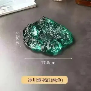 Afralia™ Iceberg Glass Dessert Plate: Artistic French Club Tableware