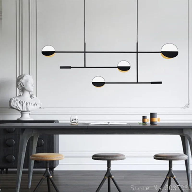 Afralia™ Geometric Iron Pendant Lamp for Home Decor and Lighting