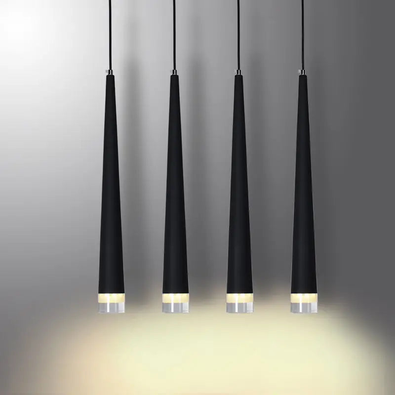 Afralia™ Black LED Ceiling Chandelier: Stylish Staircase Lighting for Home Decor & Living Room