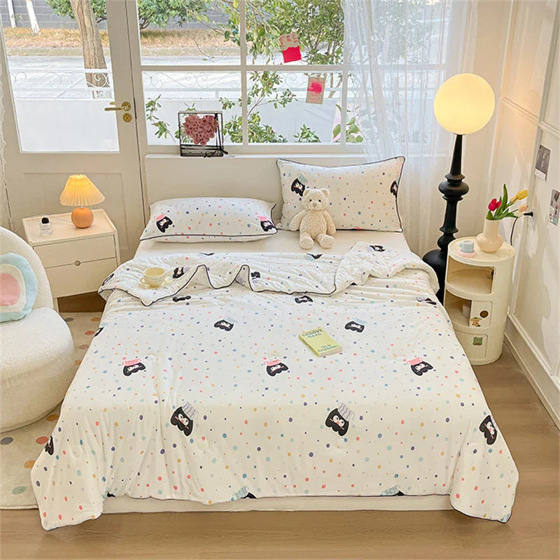 Afralia™ Kids' Summer Quilt: High-End Knitted Fabric, Super Soft & Breathable Comforter