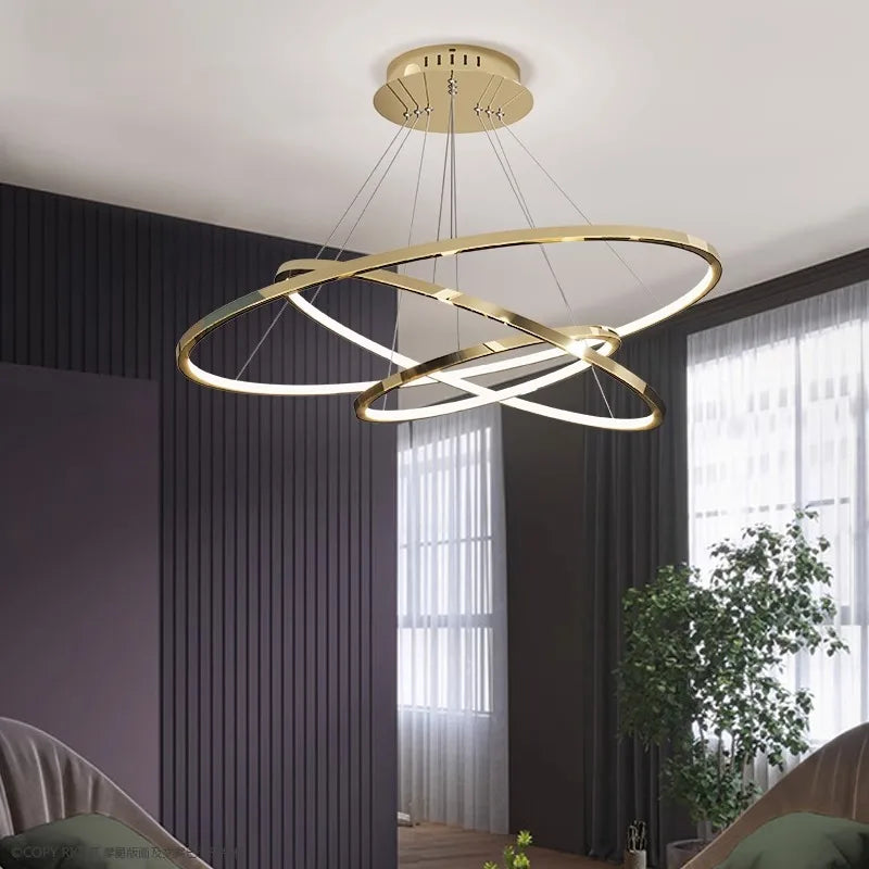 Afralia™ LED Chandelier Pendant Ceiling Lamp for Home Living Room Dining Indoor Lighting