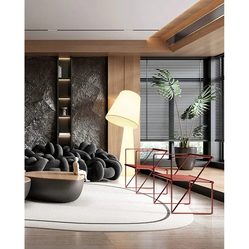 Afralia™ Nordic Wabi Sabi Fabric Floor Lamp for Minimalist Living Spaces