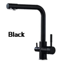 Afralia™ Black Kitchen Faucet Mixer Tap 360° Rotation Water Features