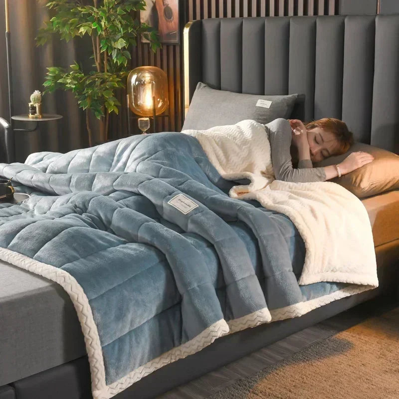 Afralia™ Milk Fleece Weighted Blanket - European Beibei Velvet Throw Blanket