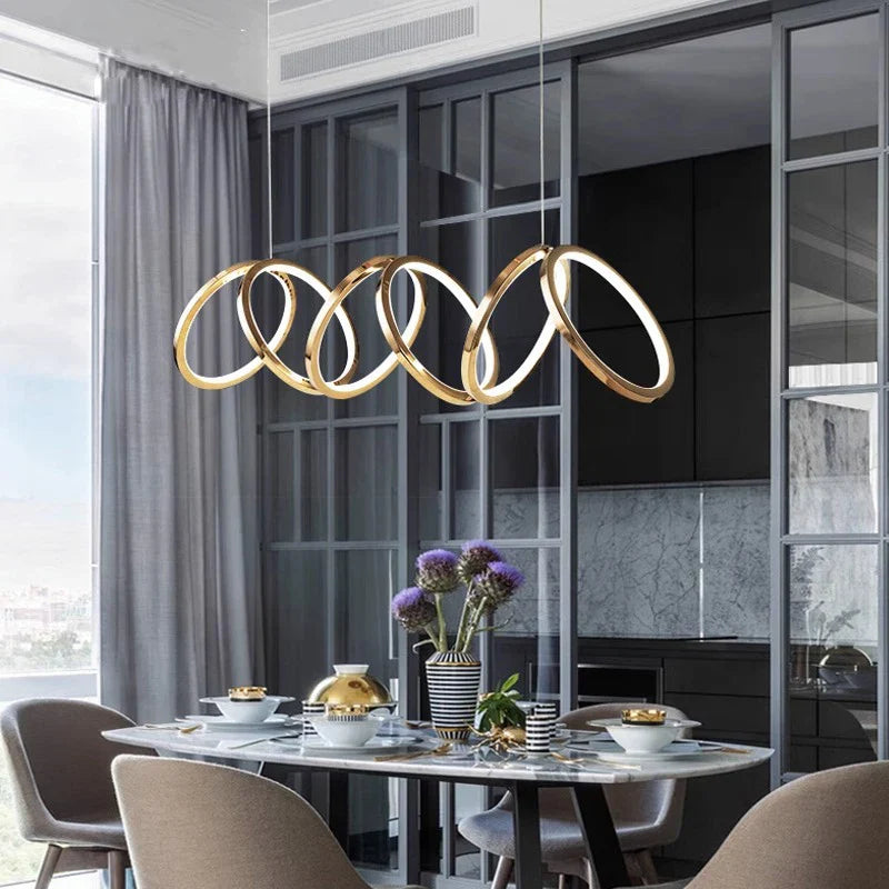 Afralia™ Modern LED Pendant Chandeliers for Living Room Dining Room Indoor Lighting