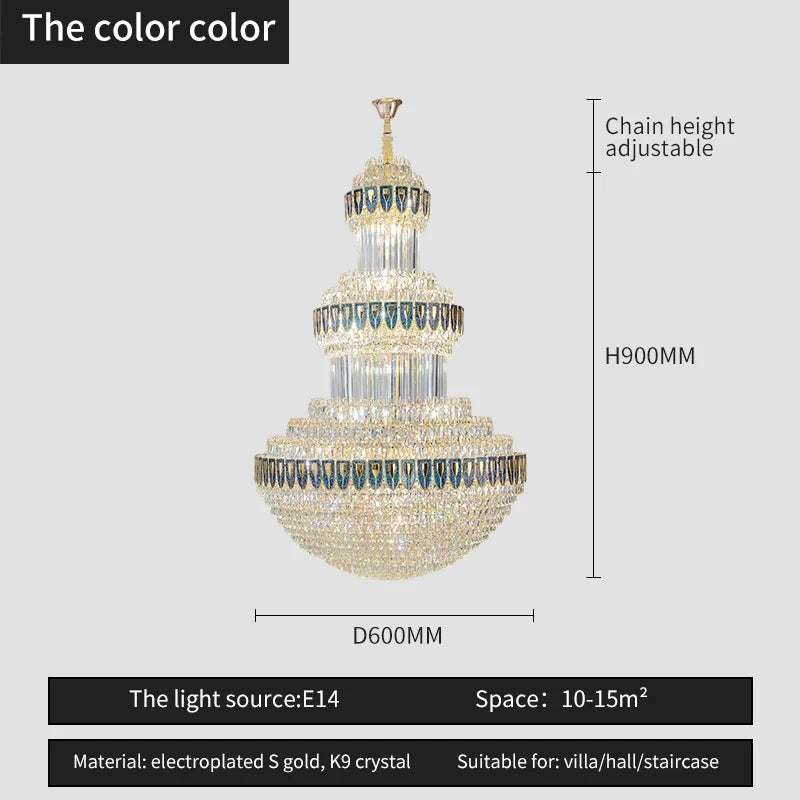 Afralia™ Crystal Chandelier: Luxury Lighting for Villa, Hotel, Office & Exhibitions