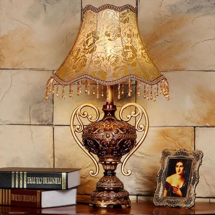 Afralia™ Retro European Style Desk Lamp - Luxurious Bedroom & Living Room Decor