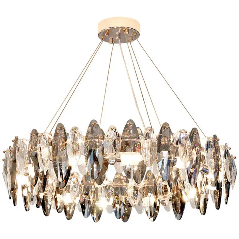 Afralia™ Luxury Diamond Crystal Chandelier for Dinning and Living Room Decor