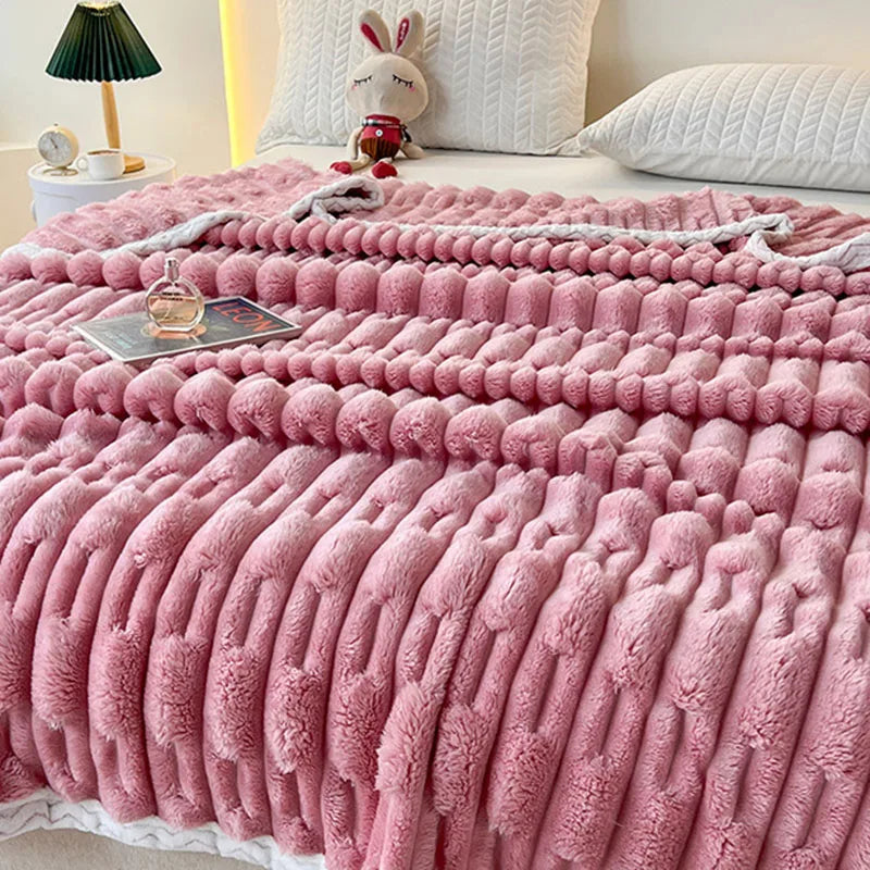 Afralia™ Bamboo Velvet Blanket: Soft Flannel Sofa Cover & Shawlecessory