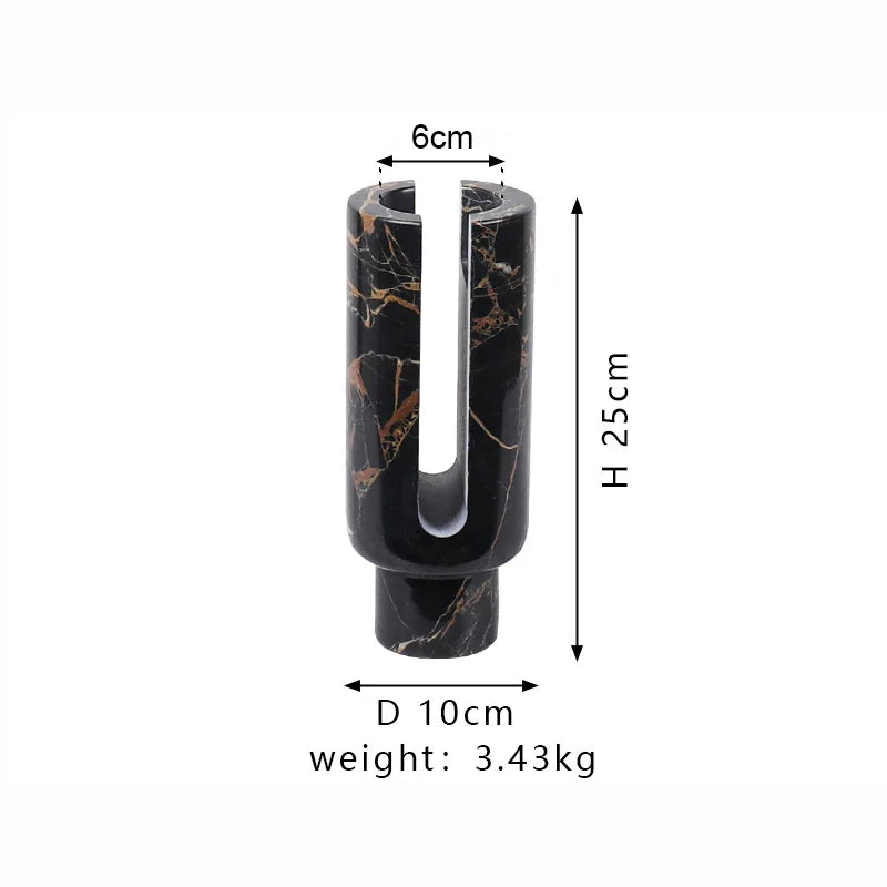 Afralia™ Marble Candle Holder for Wedding Dinning Party Tealight Stand Vintage Decor