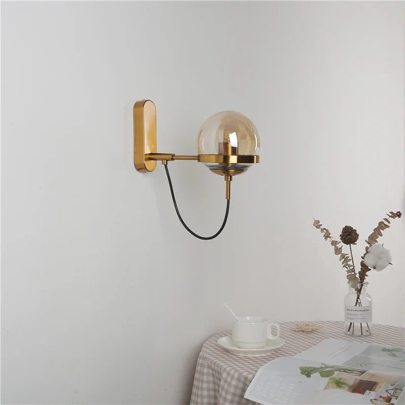 Afralia™ Nordic LED Wall Lamps for Home Bedroom Vintage Cafe Restaurant E27 Fixtures