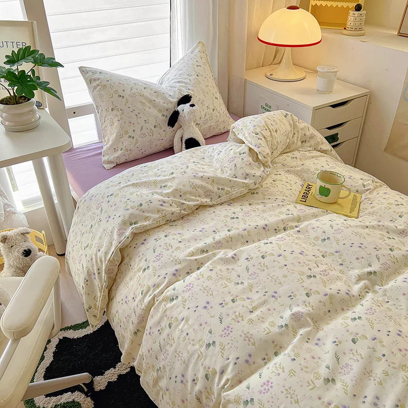 Afralia™ Cartoon Printed Bedding Sets: Super-Soft, Skin Friendly, Summer Bed Sheet, Duvet Cover, Pillowcases