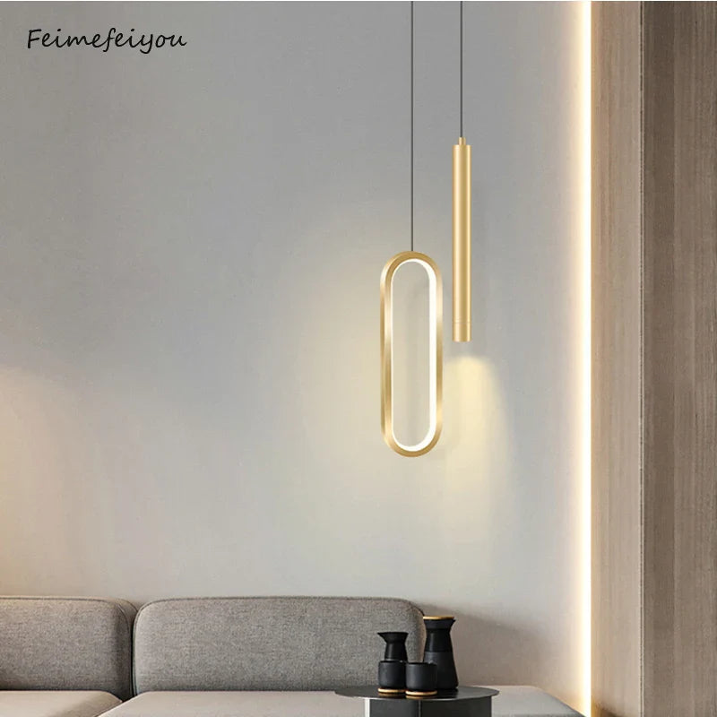 Afralia™ Nordic LED Pendant Light Indoor Hanging Lamp Bedroom Living Room Stair Light