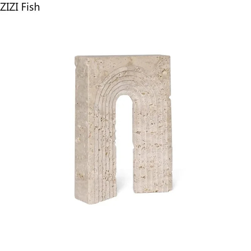 Afralia™ Stone Door Ornaments: Modern Desk Decor Resin Statue Ball Artwork Aesthetics