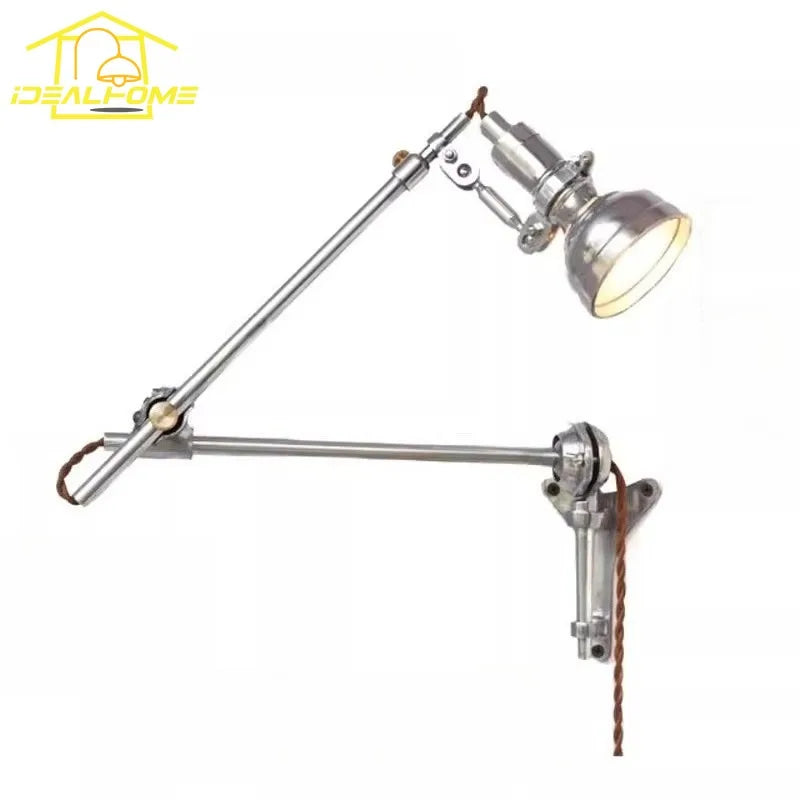 Afralia™ Swing Arm LED Wall Lamp Bauhaus Style Retro Decor Bedroom Study Cafe