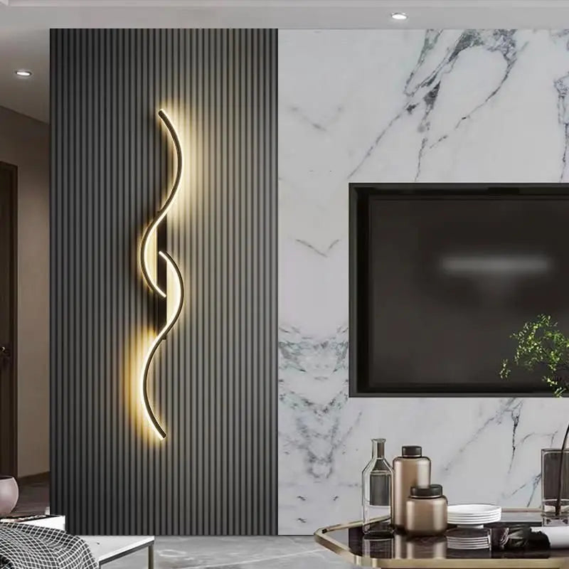 Afralia™ Minimalist LED Strip Wall Lamp for Modern Home Lighting