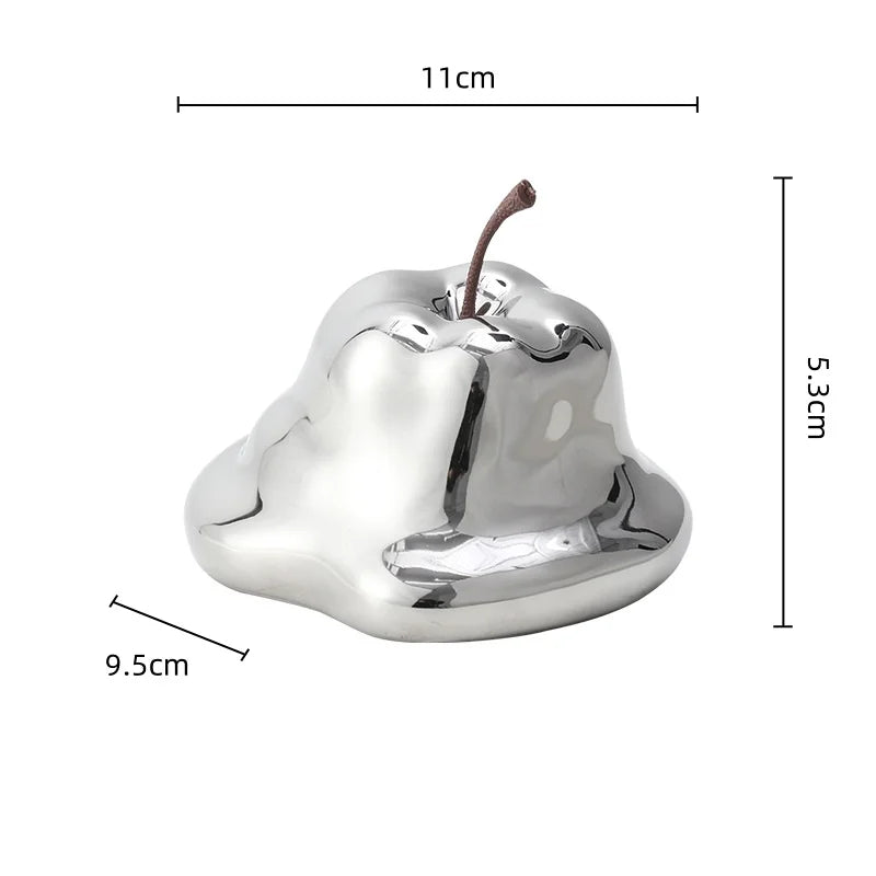 Afralia™ Abstract Melting Apple Ceramic Ornaments Home Decor Handicrafts