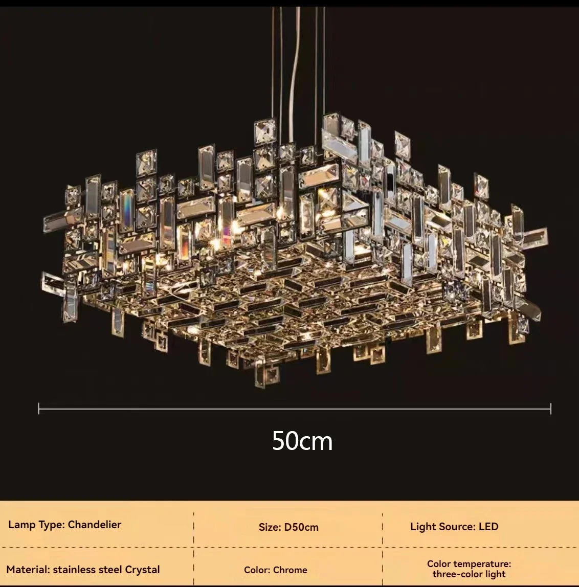 Afralia™ Luxury Crystal LED Chandelier for Elegant Living Spaces
