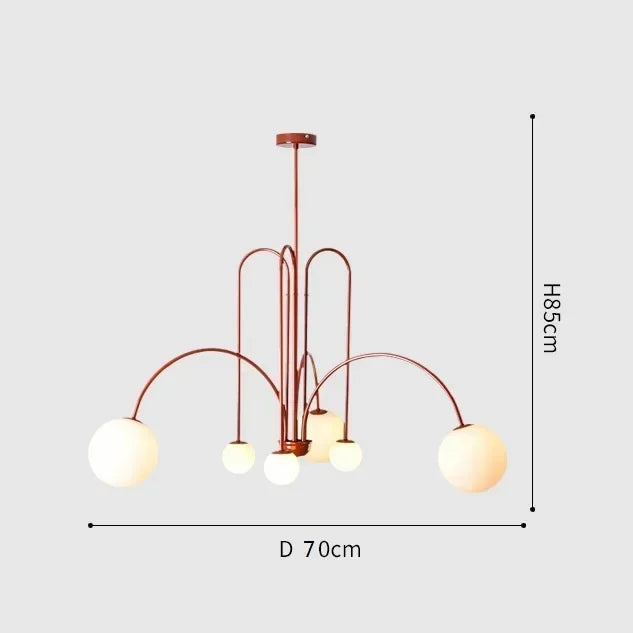 Afralia™ Glass Pendant Chandelier for Living Dining Room Suspension Lamp