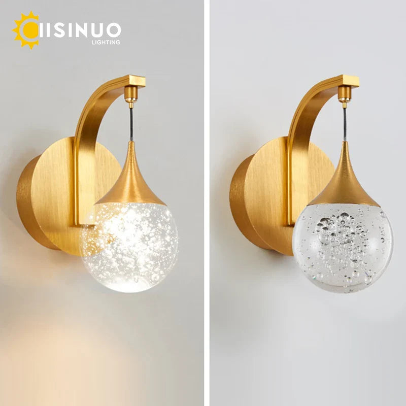 Afralia™ Crystal LED Wall Sconce for Elegant Home Décor