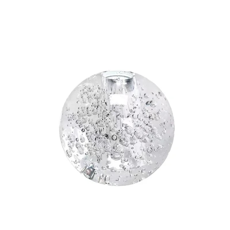 Afralia™ Crystal Bubble Ball Vase with Artificial Flowers for Desk Decoration