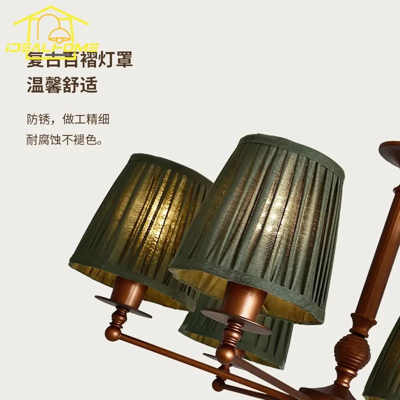 Afralia™ Retro Medieval LED Chandelier for Home Decor Living Room Bedroom Restaurant
