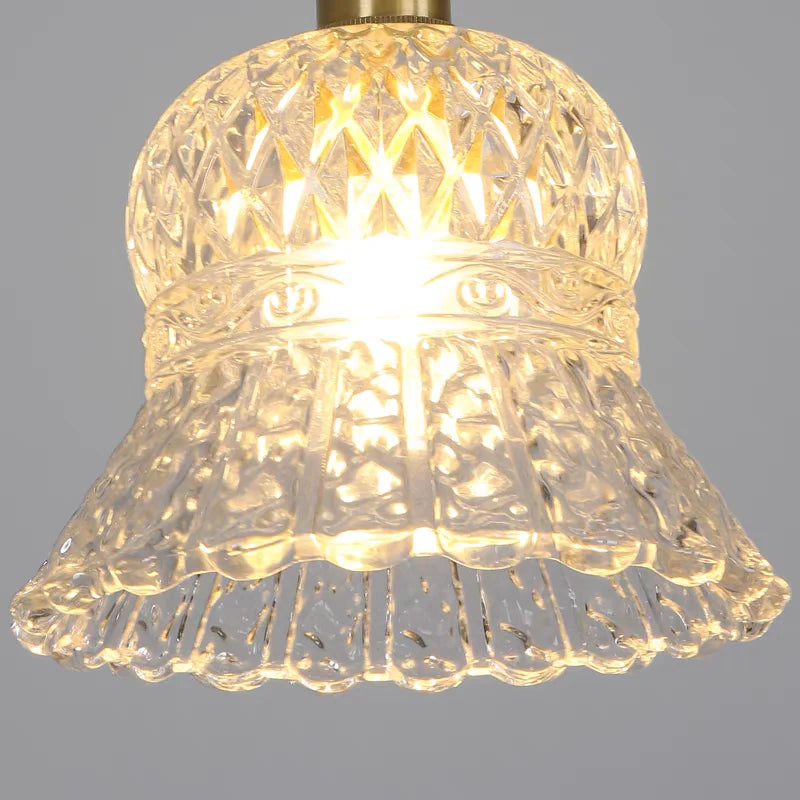 Afralia™ Flower Glass LED Wall Sconce Pull Chain Switch Modern Bathroom Mirror Light