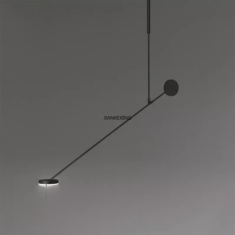 Afralia™ Modern Black LED Ceiling Chandelier for Restaurant Coffee Tables Room Desks